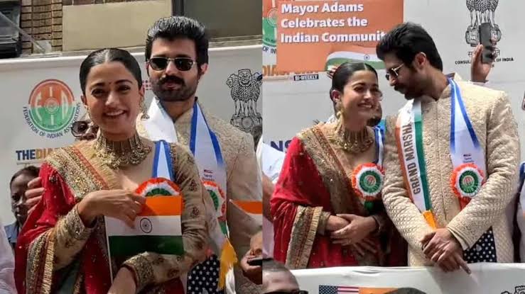 ఇండియా డే పరేడ్‌లో విజయ్‌, రష్మిక.